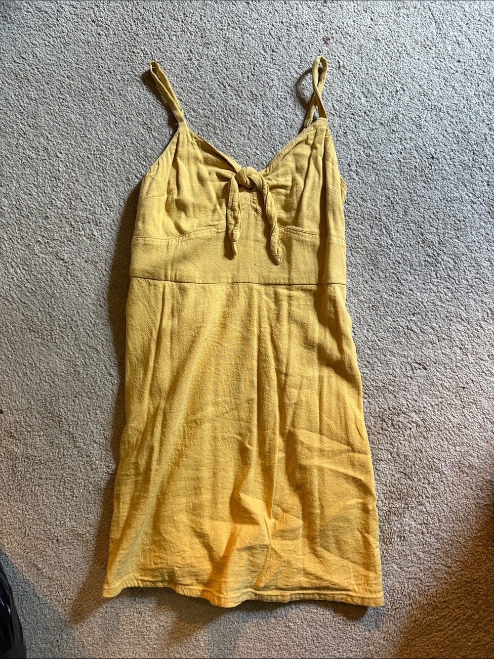 Hollister Yellow Tie-Front Sundress